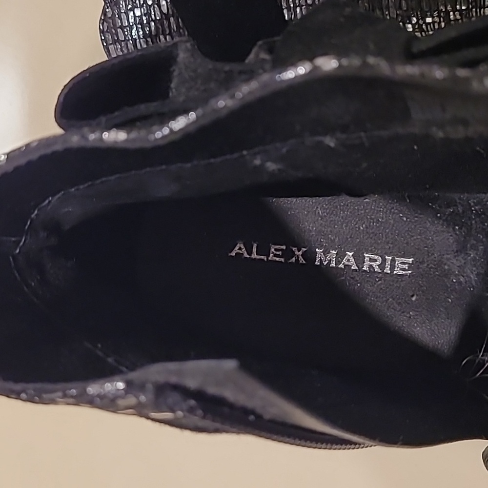 Alex & Marie Elegant Black and Silver Women's Ankle Boots Size 8 NWOT - Picture 7 of 7
